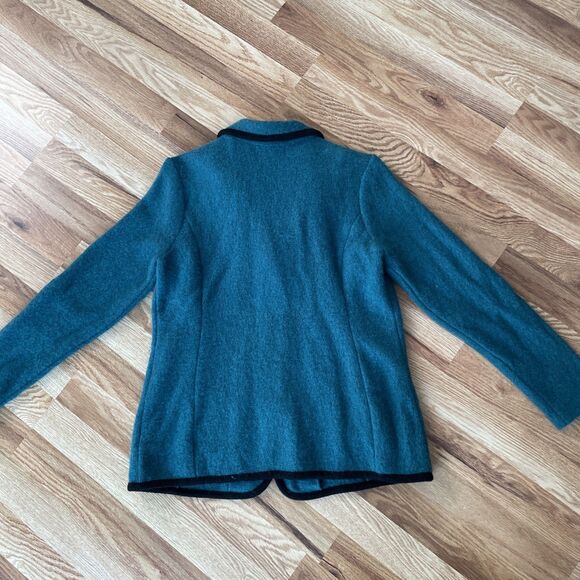 VINTAGE Appleseeds Petites 100% Boiled Wool Blazer Women’s Petite Medium - Picture 10 of 14